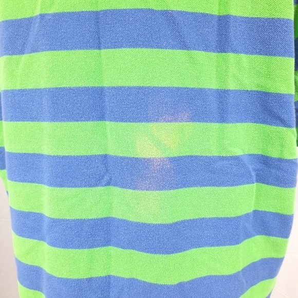 Polo Ralph Lauren Striped Blue and Green Polo Shirt Size Large Men's - Picture 5 of 6